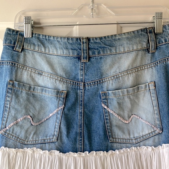 Bila Blue and White A-Line Skirt - Picture 8 of 13